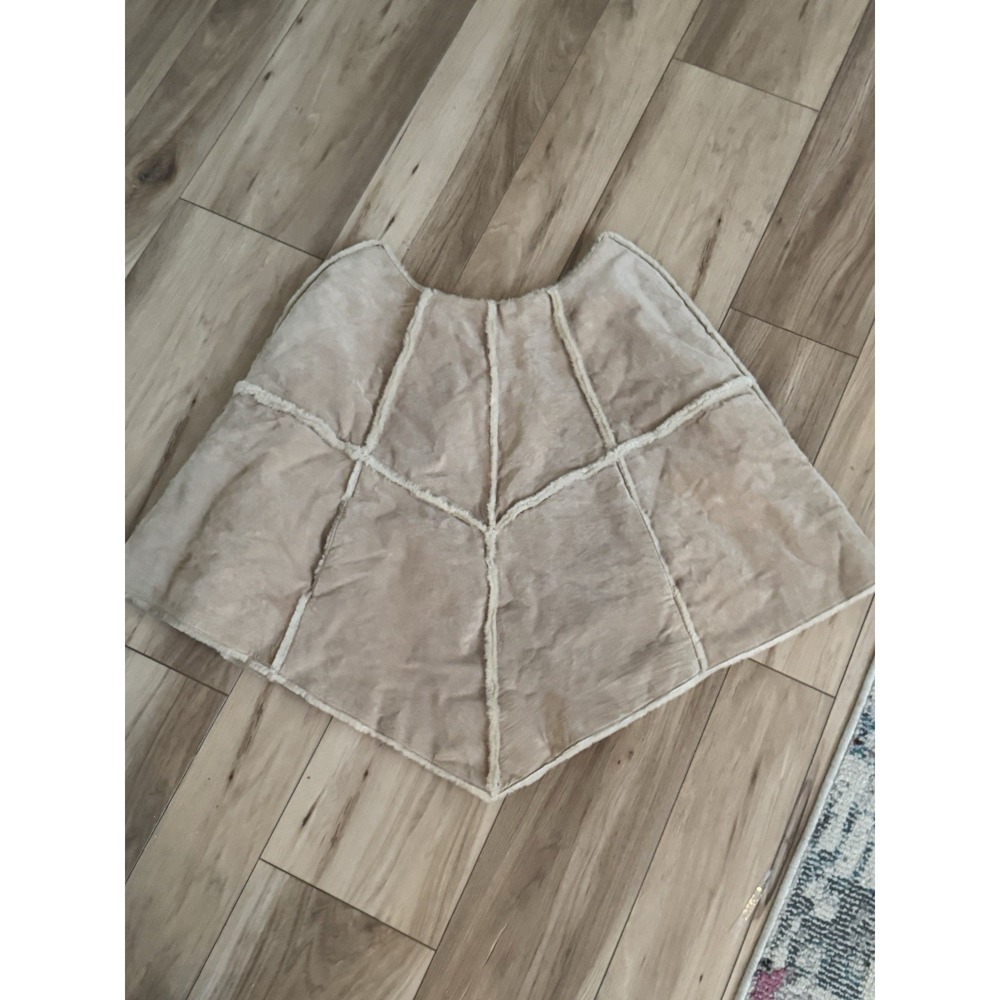 Festival Wilson Leather  suede PONCHO Or Skirt  Western S/M Cape Boho